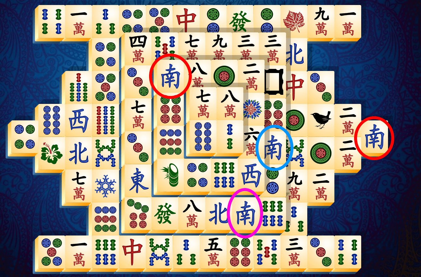 Mahjong Pasianssin tutoriaali, Vaihe 2