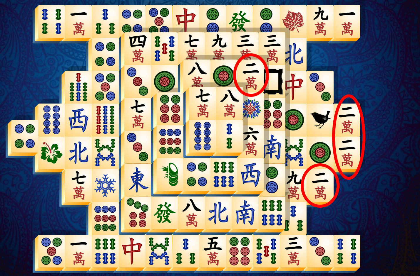 Mahjong Pasianssin tutoriaali, Vaihe 3
