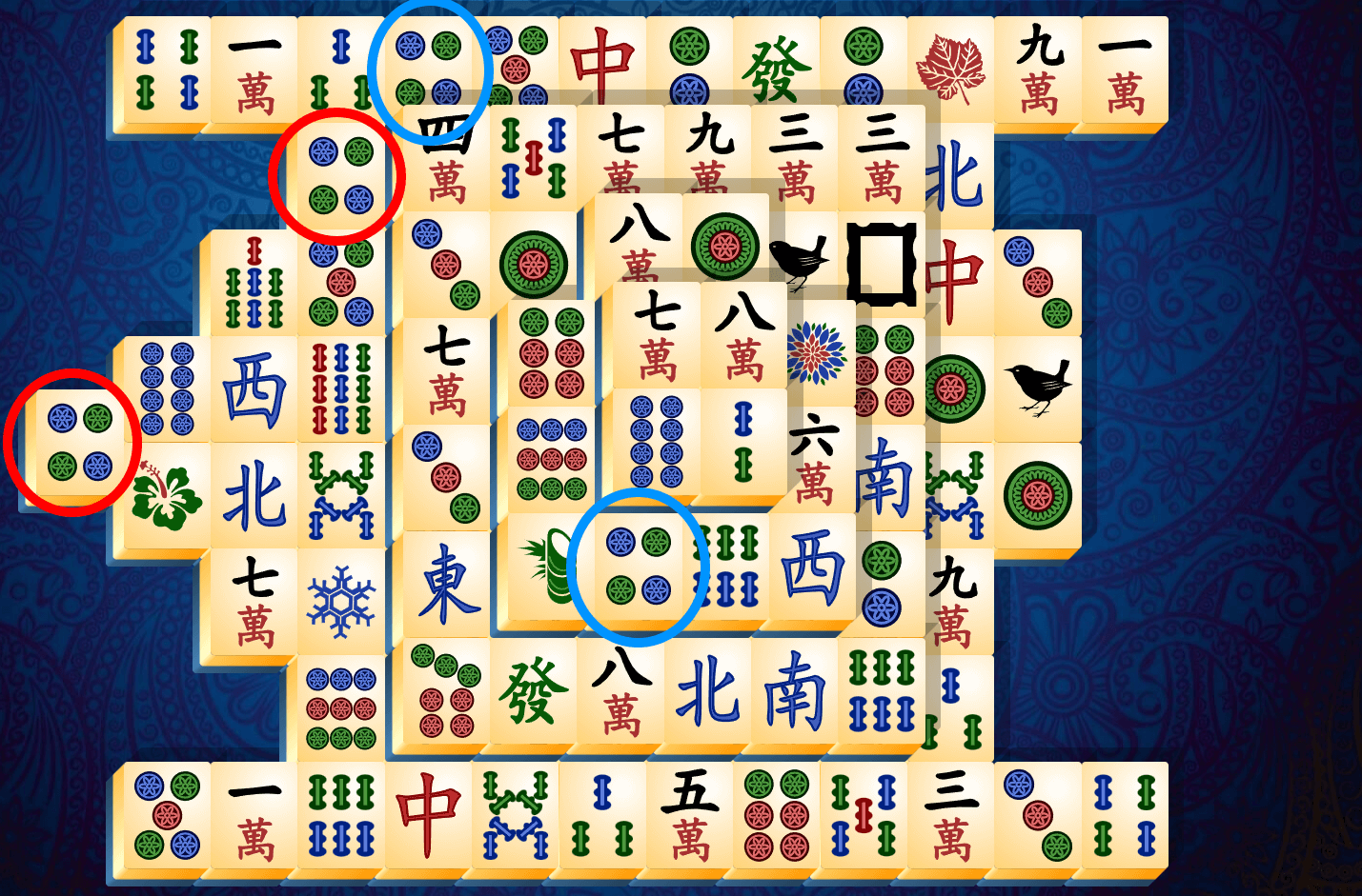 Mahjong Pasianssin tutoriaali, Vaihe 4