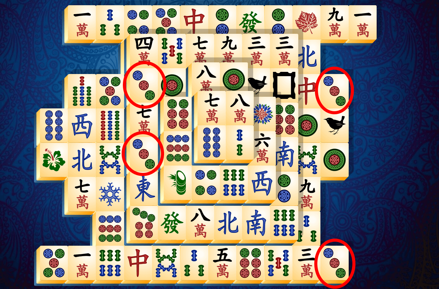 Mahjong Pasianssin tutoriaali, Vaihe 6